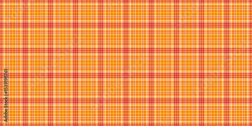 Gingham texture vector pattern, down tartan fabric textile. Luxury background check plaid seamless in orange and yellow colors.