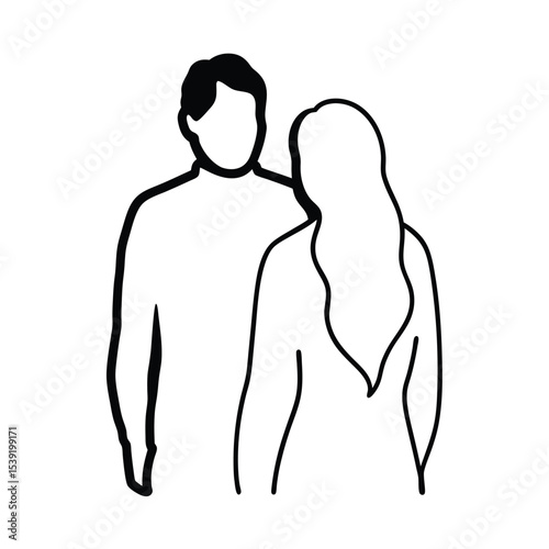 Romantic couple silhouette in shadow elegant banner design