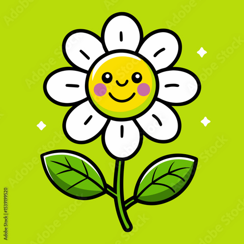 Hand drawn positive vibes illustration flower