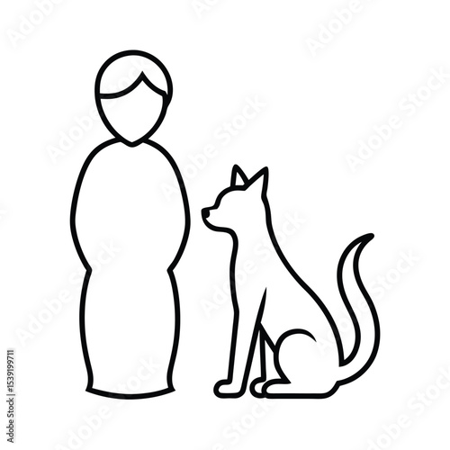 Collection of detailed animal silhouettes dogs and cats in various poses