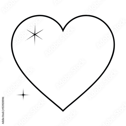 Sparkling heart silhouette elegant vector design for valentine s day love romance and wedding invitations