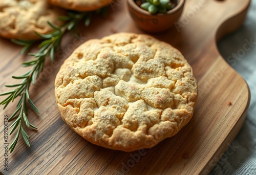 Rustic, handmade cracker made from sourdough discard