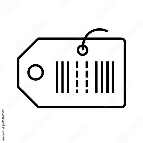 Blank price tag with barcode design for labeling products  
