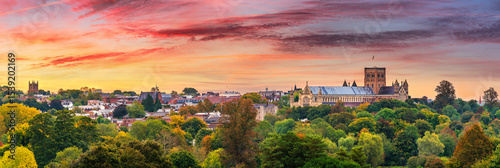 Sunrise skyline of Saint Albans in England. UK