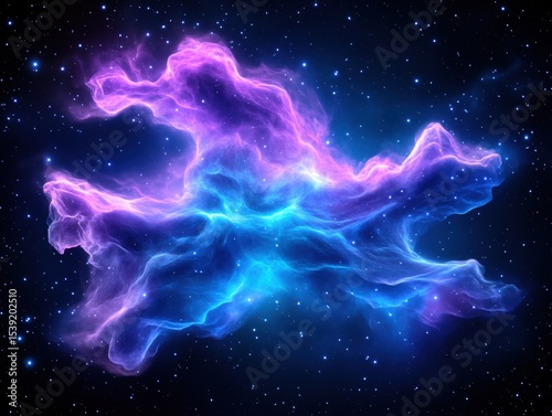 Cosmic nebula, vibrant colors