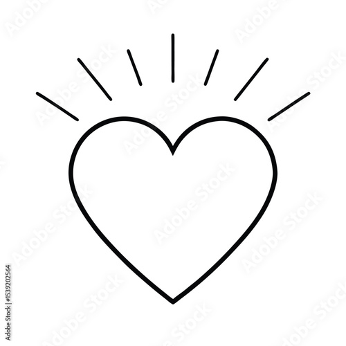 Abstract radiating heart design for banners and advertisements