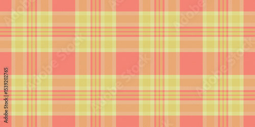 Soft peach and pale yellow plaid pattern.  Perfect for textile design, website backgrounds, or crafting projects. This cheerful, seamless texture evokes feelings of warmth and comfort.