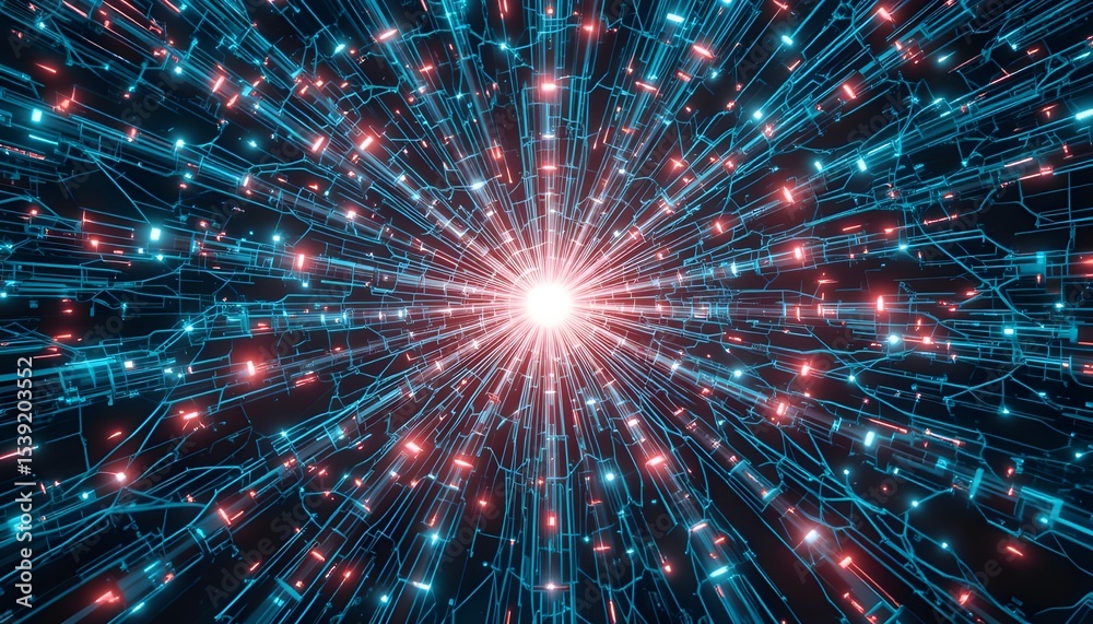 Fototapeta premium The Resilient Supply Web: A Dynamic Network Adapting in Real-Time to Global Disruptions, Fortifying Trade Routes. 