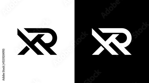 Letter XR modern logo design