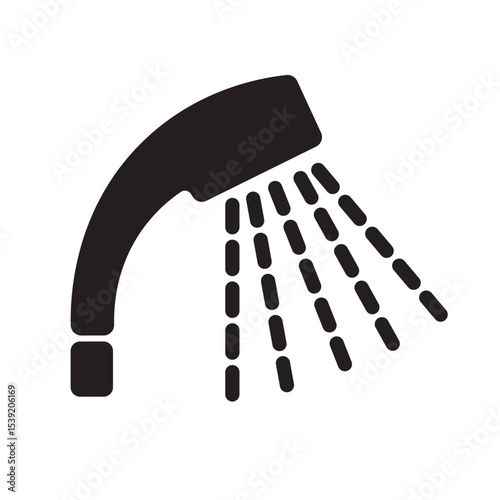 Shower vector icon. Shower flat sign design. Shower symbol pictogram, faucet