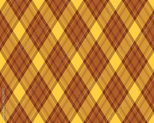 Argyle pattern of geometric rhombus. Harlequin check wallpaper design. Classic diamond shaped textile material for web background, print fabric clothing, sweater, wrapping paper, gift card, invitation