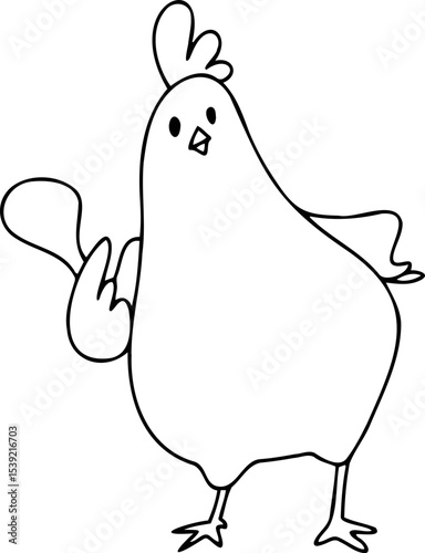 cute chicken vector illustration