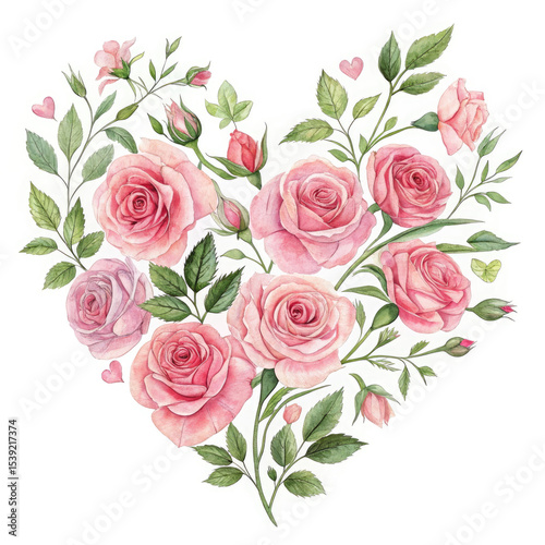 bouquet of pink roses 