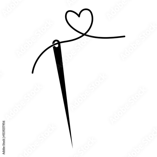 Sewing Needle with Heart