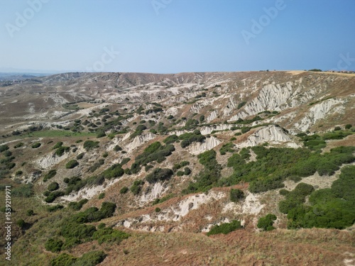badlands, crotone, calabria, italy
