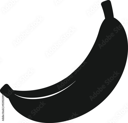 illustration of a banana on black background
