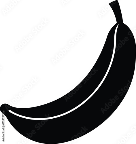 illustration of a banana on black background