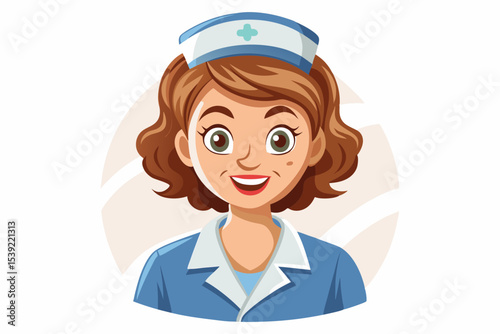 nurse with a reassuring smile in a hospital setting, symbolizing compassion, healthcare support, patient care, and professional medical service