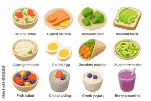 12 healthy dishes: quinoa, salmon, avocado, eggs, and more
