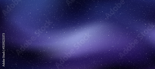 Dark night sky with many white stars. Starry cosmos background for outer space, galaxy. Abstract vector cosmic illustration.