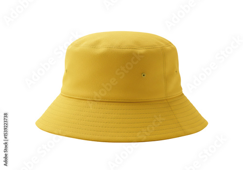 Tableau sur toile Isolated Stylish Yellow Bucket Hat