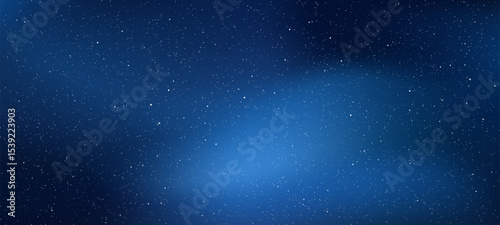 Dark deep blue universe background with bright stars and milky way forming abstract outer space galaxy. Cosmic night sky for astronomy theme.
