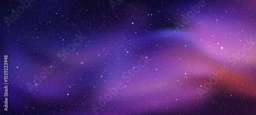 Deep space with stars and nebulae. Cosmic galaxy background. Astronomical universe exploration and science concept.