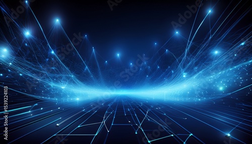 vibrant blue network of light on a dark background perfect for technology science visuals modern abstract style