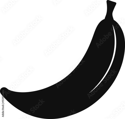 illustration of a banana on black background