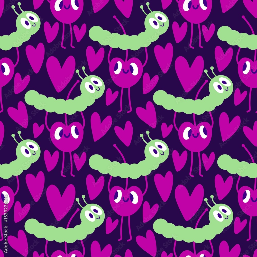 Naklejka premium Summer fruit seamless cherry berry pattern for wrapping paper and fabrics