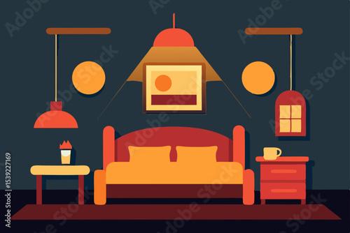 vector illustration of a living room