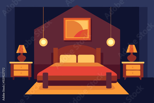 hotel room with bed