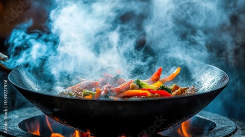 Stir-fry in wok