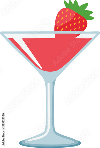 cocktail with strawberry
