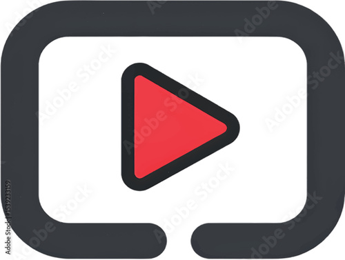 "Video Icon Symbol for UI Interfaces, Movie Apps, and Online Video Sharing Tools"