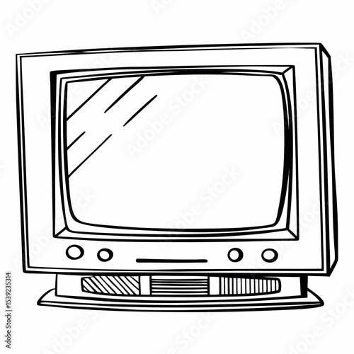 vector illustration of a tv