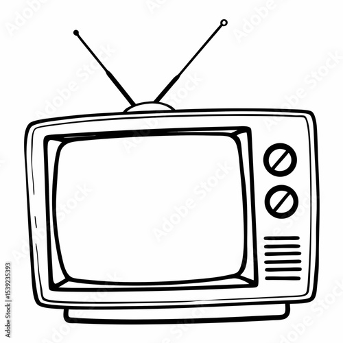 retro tv vector