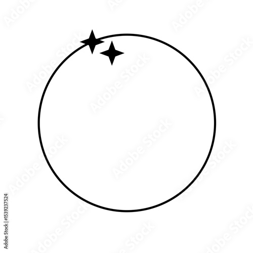 circle frame and sparkle
