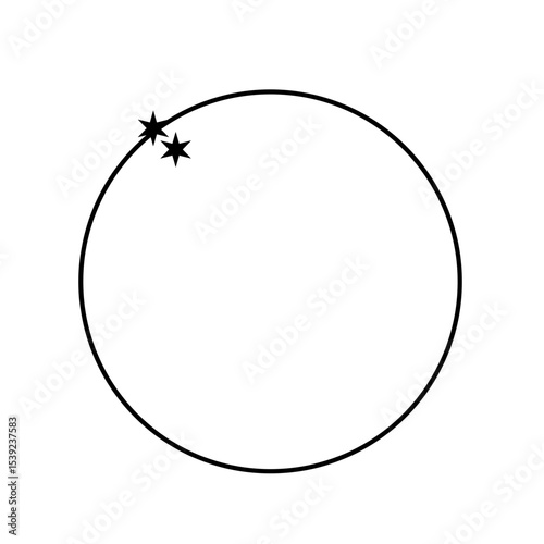 circle frame and sparkle
