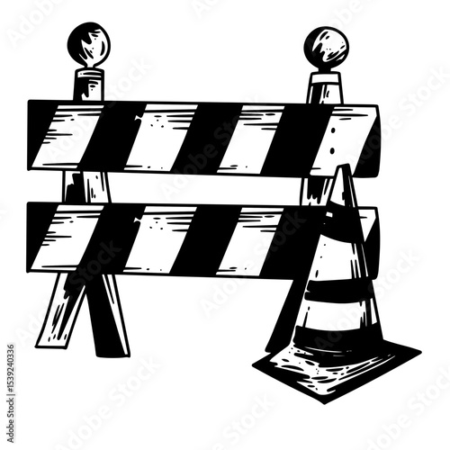 Roadblock Hand Drawn