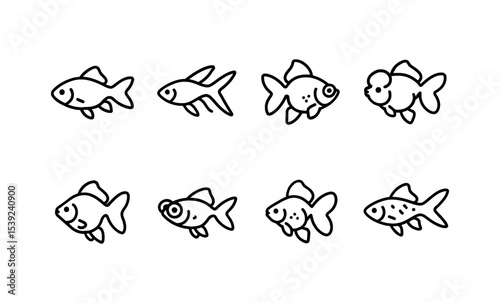 Illustrated diverse goldfish breeds with names: comprehensive guide to popular varieties