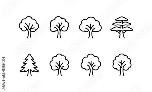 Diverse tree species icons: sandalwood, african blackwood, koa, cedar of lebanon, eastern hemlock, brazilwood, american chestnut, philippine mahogany