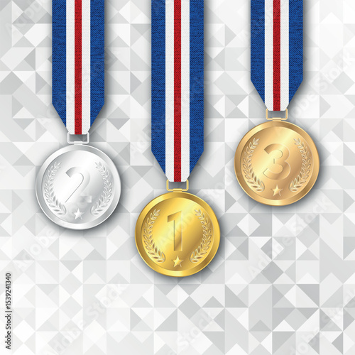 gold silver and bronze medals