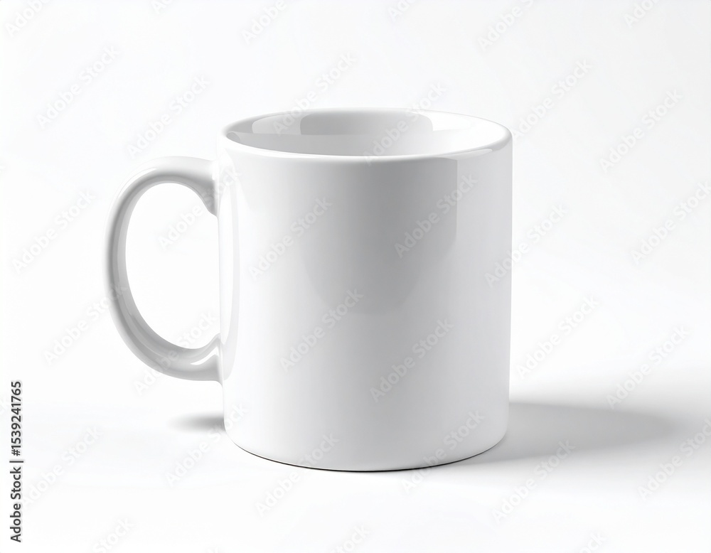 Obraz premium white cup isolated on white