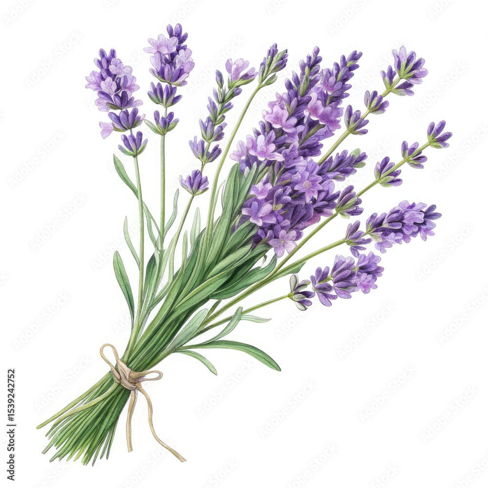Naklejka premium lavender isolated on white background