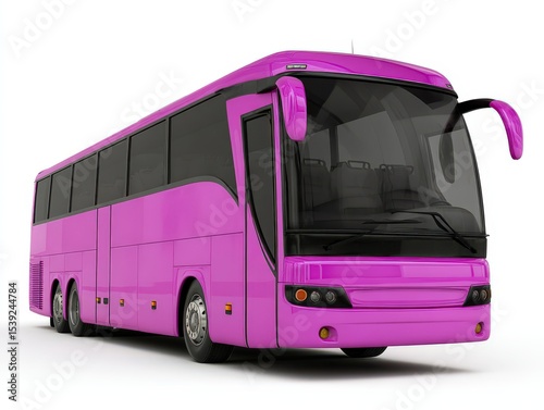 Bright pink city bus showcasing modern design features and spacious interior with unique aesthetics appealing to urban commuters and travel enthusiasts in a vibrant transportation setting