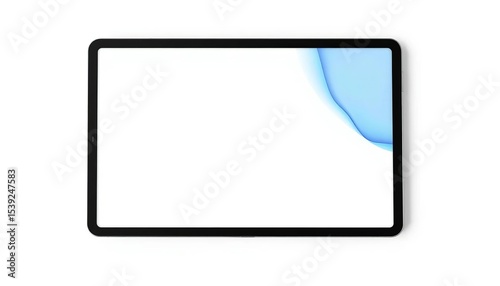 Blank black-framed iPad Pro mockup on white background, ideal for app presentations, interface, clean