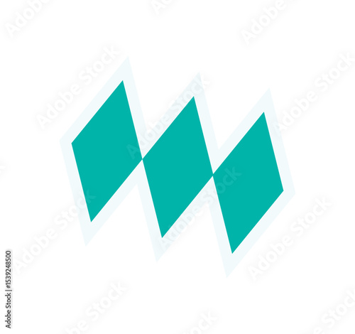 Bold brutalist geometric sticker. Abstract shape and figure with modern style. Minimal graphic element and y2k aesthetic, ideal for trendy projects contemporary decor.