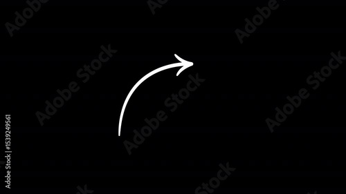 Pack of animated hand drown arrows. Full HD resolution and alpha channel