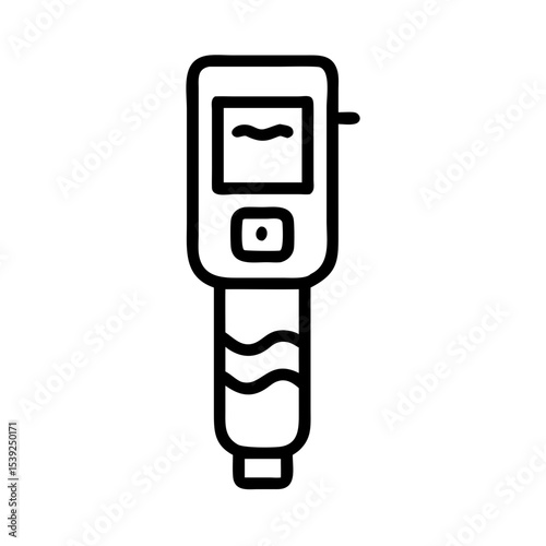 Water level detector icon for smart farming technology with monitoring capabilities and copy space